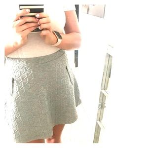Grey high mid waisted skirt